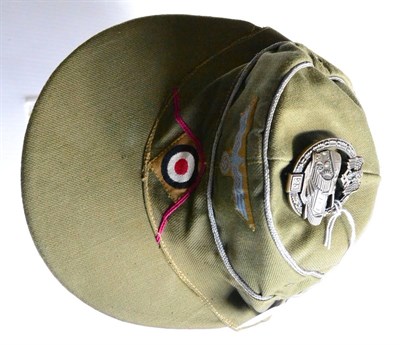 Lot 190 - A Copy of a German Third Reich Officer's M41 Tropical Field Cap, in khaki green twill, with...