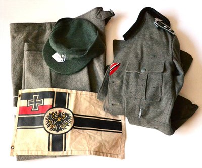 Lot 192 - A Copy of a German Third Reich Field Service Uniform, to an NCO, comprising a tunic with...