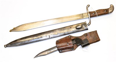 Lot 231 - An Argentine Model 1909 Bolo Sidearm, by Weyersberg, Kirschbaum & Co, Solingen, the 37cm single...