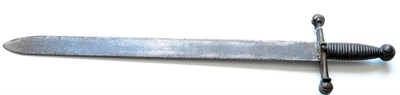 Lot 242 - A Victorian Copy of a Gladius Type Sword, with 63cm plain double edge steel blade, cast iron...