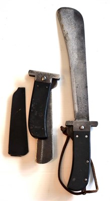 Lot 254 - A USAF Survival Knife/Machete, the folding, locking single edge blade, stamped E. & C.S. above...