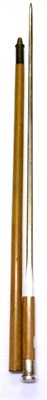 Lot 285 - A Malacca Swordstick, the 69.5cm steel blade etched with Masonic symbols, by Toye Kenning &...