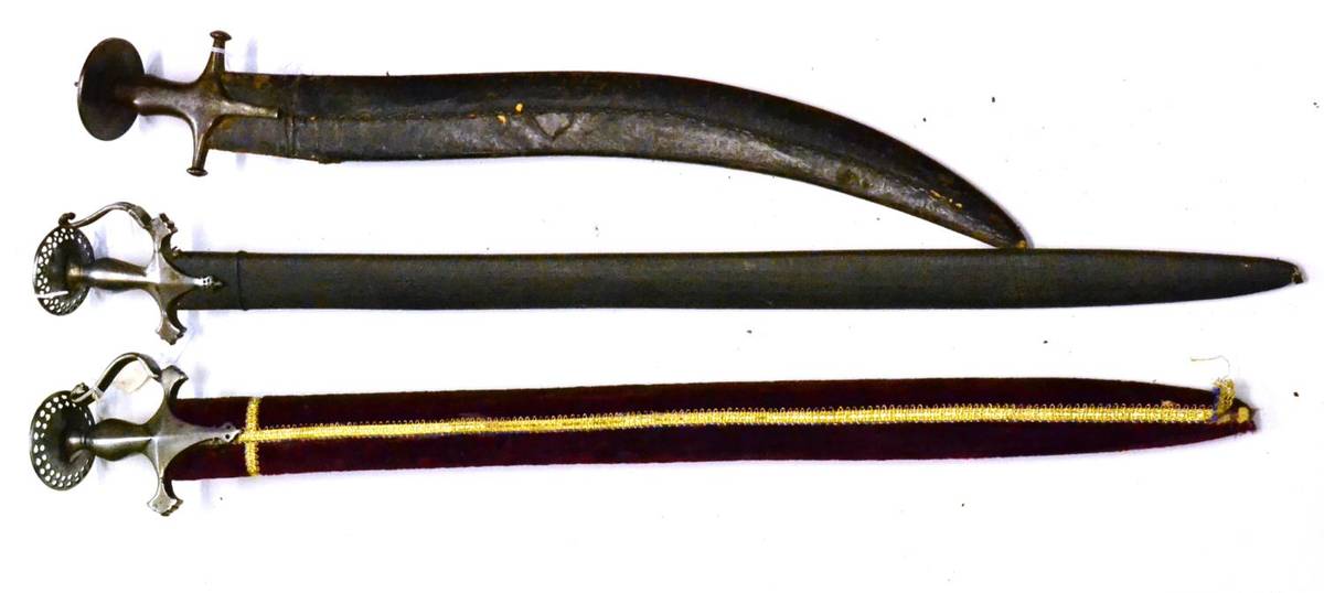 Lot 296 - An Indian Short Tulwar, the single edged,