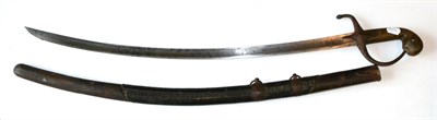 Lot 339 - A 19th Century Turkish Shamshir Type Sword, with European 81cm single edge curved steel blade,...