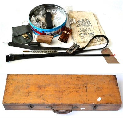 Lot 364 - A Small Quantity of Gun Parts and Accessories, including a lever for a repeating rifle, side...