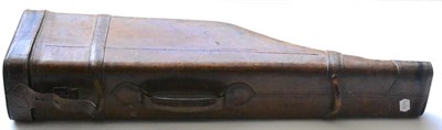 Lot 369 - A Stitched Leather Leg O' Mutton Case for a Pair of Shotguns, fitted to take 30"; barrels, with...