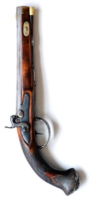 Lot 396 - An Early 19th Century German Military Percussion Pistol, possibly converted from flintlock, the...