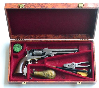 Lot 398 - A Manhattan .36 Calibre Navy Percussion Five Shot Revolver, the 16.5cm octagonal steel barrel...