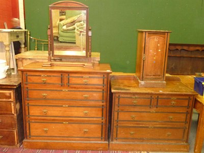 Lot 537 - An Aesthetic Walnut and Ebonised Straight Front Chest of Drawers, late 19th century, the...