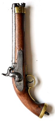 Lot 436 - An East India Company 1843 Pattern 16 Bore Percussion Cavalry Pistol, the 22.5cm steel barrel...