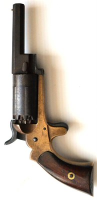 Lot 445 - A Rare John Walch .31 Calibre Ten Shot Five Cylinder Percussion Revolver, the 8.2cm octagonal steel