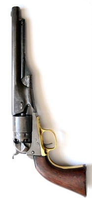 Lot 450 - A Colt Model 1860 .44 Calibre Six Shot Percussion Revolver, the 20cm steel barrel with erased...