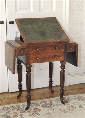 Lot 541 - A George IV Rosewood Writing Table, in the Manner of Gillows, mid 19th century, the hinged top...