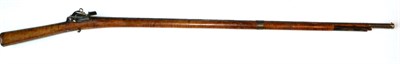 Lot 472 - A Russian Miquelet Lock Small Musket, with 98cm steel barrel, the maple full stock with horn...