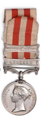 Lot 18 - An Indian Mutiny Medal 1857-59, to J.O'CONNER.1ST.BATTN.5TH.FUSILS, with two clasps LUCKNOW and...