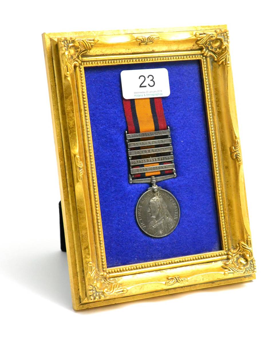 Lot 23 - A Queen's South Africa Medal, to 6848 PTE. A.SINCLAIR,1:YK:& LANC:REGT., with Cape Colony,...