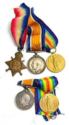 Lot 31 - A First World War Trio, awarded to 13477 PTE.I.DUFFY, E.LAN:R., comprising 1914-15 Star,...