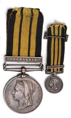 Lot 36 - An Ashantee Medal 1873-74, with clasp COOMASSIE, awarded to W.BUNT, PY.OFFR.1CL: H.M.S. ARGUS....