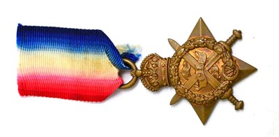 Lot 51 - A 1914 ";Mons"; Star, awarded to 7325 PTE.F.M.BAILEY. S.GDS., **Killed in action aged 26 years,...