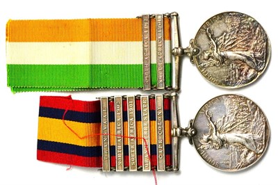 Lot 55 - A Queen's South Africa Medal, with five clasps CAPE COLONY, ORANGE FREE STATE, SOUTH AFRICA...