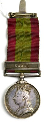 Lot 58 - An Afghanistan Medal 1881, with clasp KABUL, awarded to 1575 CPL.W.BURN. 9TH LANCERS