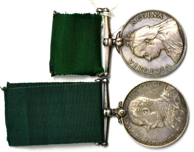 Lot 60 - A Volunteer Long Service Medal (Victoria Regina), awarded to COY.SERGT.MAJ. T.BOYES....