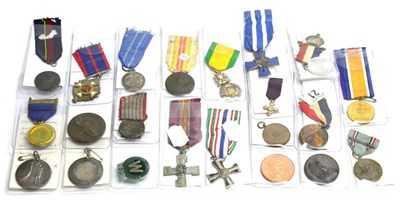 Lot 75 - A Collection of Thirty Three Various Medals and Medallions, including a miniature OBE, The Bell...