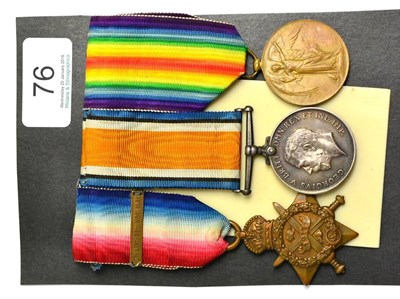 Lot 76 - A First World War ";Mons"; Trio, awarded to 15711 PTE.I.C.WILLIAMS. 2/G.GDS., comprising a 1914...