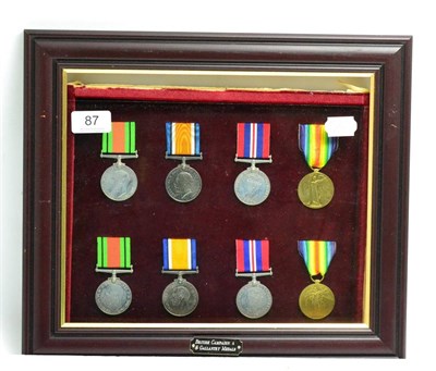 Lot 87 - Two First World War Pairs, each comprising British War Medal and Victory Medal, one awarded to...