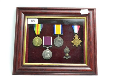 Lot 88 - A First World War Trio, to 29893 GNR.W.J. MC DONALD. R.G.A., comprising 1914-15 Star, British...