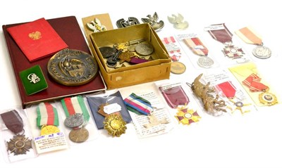 Lot 99 - A Collection of Mainly Polish Medals, comprising Polish Silver Cross of Merit; Polish 40 Years...