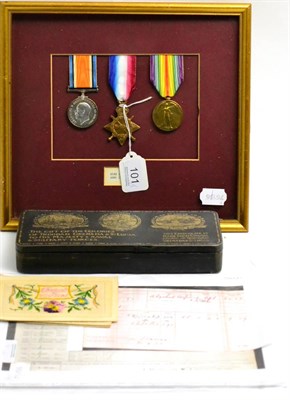 Lot 101 - A First World War Trio, awarded to 6588 L.CPL H (Herbert) ISTED, A.CYCLIST CORPS, comprising...