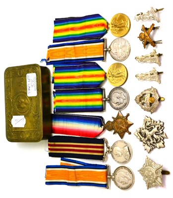 Lot 102 - A First World War Family Gallantry Group, comprising George V Military Medal, 1914 Star,...