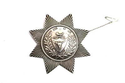 Lot 121 - A William IV Silver Breast Badge to the Ancient Order of Foresters, as an eight pointed star,...