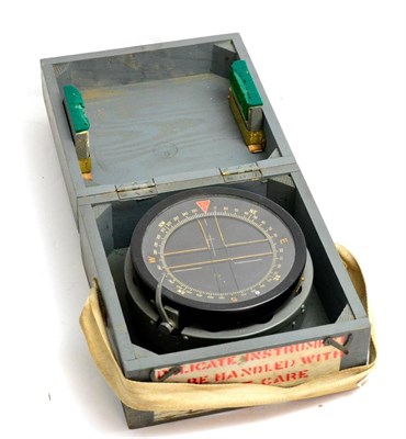 Lot 172 - A British Military Type P10 Compass, the black metal bevel numbered 27409 B, the side set with...