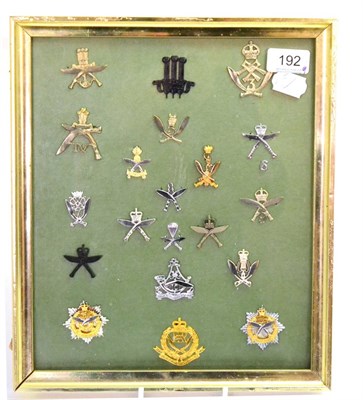 Lot 192 - A Collection of Militaria, including four framed and four unframed prints, a glazed display of...