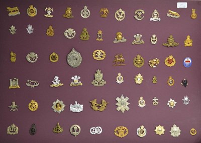 Lot 193 - A Collection of One Hundred and Five Military Cap and Glengarry Badges, in brass, white metal,...