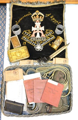 Lot 204 - A Quantity of Militaria, including brass Princess Mary 1914 Christmas tin, a boxed De Soete...