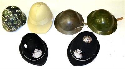 Lot 232 - A First World War Mark I ";Brodie"; Helmet, with field grey paint, black leather cloth and...