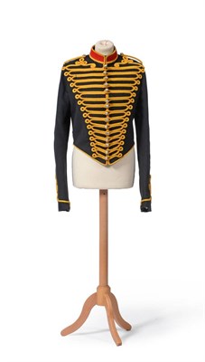 Lot 267 - A King's Troop Royal Horse Artillery Tunic,  with yellow cord frogging, stay-brite ball...