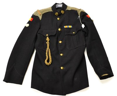 Lot 274 - A George V Frontiersman's Blue Tunic, with lanyard, chain epaulettes, brass shoulder titles,...