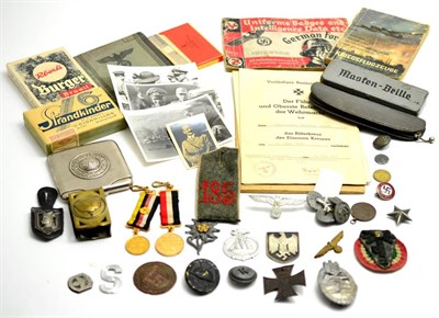 Lot 280 - A Collection of Imperial German and Third Reich Memorabilia, including badges, tinnies,...