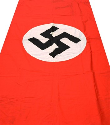 Lot 298 - A German Third Reich NSDAP Standard Hanging Banner, with double stitched upper edge set with...