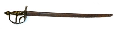 Lot 322 - A 19th Century Hanger, the single edge blade, length 57 cm (tip shortened), with single three...