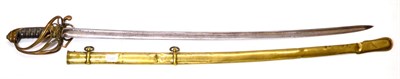 Lot 332 - A William IV 1822 Pattern Infantry Officer's Sword, the 82cm single edge pipe back steel blade...