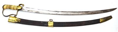 Lot 333 - A Georgian Volunteer Light Cavalry Officer's Sword, with plain 68cm single edge curved fullered...