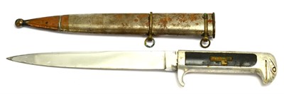 Lot 341 - A Second World War Italian M.V.S.N. Model 1937 Dress Dagger, with 19.5  cm single edge steel blade