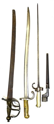 Lot 347 - Four Bayonets:- a British 1907 Pattern bayonet, by Sanderson, Sheffield, with scabbard; a...