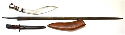 Lot 365 - An Early 19th Century French Cuirassier Sword Blade, length 94 cm, twin fullers, the back...