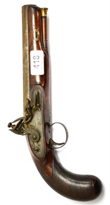 Lot 418 - A 19th Century Flintlock Target Pistol, by Fisher, London, the 17.9 cm octagonal section barrel...